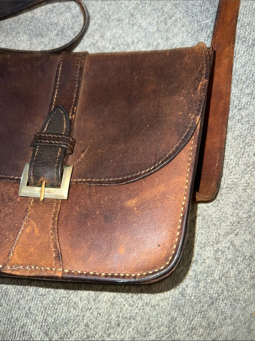 Classic Brown Leather Crossbody Bag
